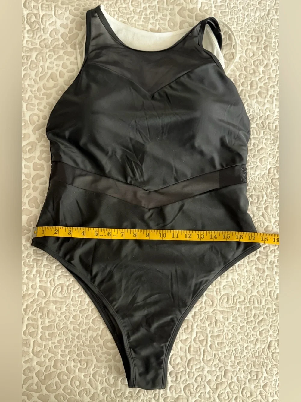 Cupshe Classic Black One-Piece High hip Swimsuit. Size-1X